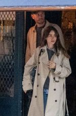 LILY COLLINS Out for Dinner in London 06/04/2024
