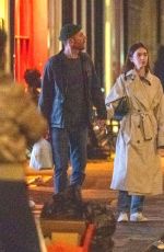 LILY COLLINS Out for Dinner in London 06/04/2024