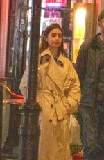 LILY COLLINS Out for Dinner in London 06/04/2024