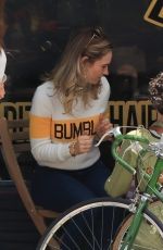 LILY JAMES on the Set of Swiped in Claremont 06/06/2024
