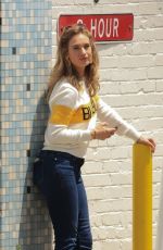 LILY JAMES on the Set of Swiped in Claremont 06/06/2024