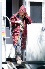 LILY JAMES on the Set of Swiped in Los Angeles 05/31/2024
