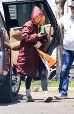 LILY JAMES on the Set of Swiped in Los Angeles 05/31/2024