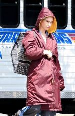 LILY JAMES on the Set of Swiped in Los Angeles 05/31/2024