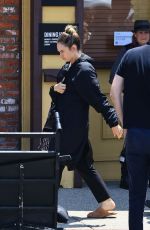 LILY JAMES Takes a Lunch Break on the Set of Swiped in Los Angeles 06/14/2024