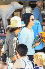LINDA PERRY and SARA GILBERT Shopping at Farmers Market in Studio City 06/16/2024