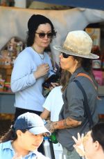 LINDA PERRY and SARA GILBERT Shopping at Farmers Market in Studio City 06/16/2024