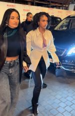 LORI HARVEY and AMINA MUADDI at Siena Restaurant in Paris 06/15/2024