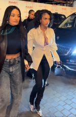 LORI HARVEY and AMINA MUADDI at Siena Restaurant in Paris 06/15/2024