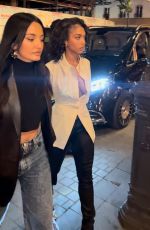 LORI HARVEY and AMINA MUADDI at Siena Restaurant in Paris 06/15/2024