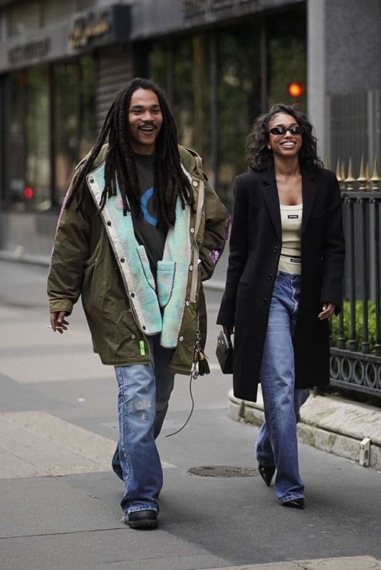 LORI HARVEY and Luka Sabbat Out in Paris 06/17/2024