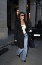 LORI HARVEY Arrives at Costes Restaurant in Paris 06/15/2024