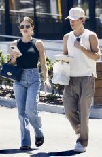LUCY HALE and a Mysterious Man Leaves Tocaya Restaurant in Studio City 06/29/2024