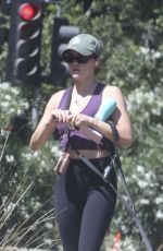 LUCY HALE Out Walking Her Dogs in Los Angeles 06/27/2024