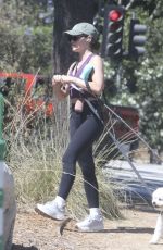 LUCY HALE Out Walking Her Dogs in Los Angeles 06/27/2024