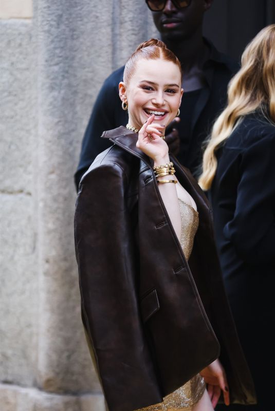 MADELAINE PETSCH Arrives for Inauguration of Swarovski Masters of Light from Vienna to Milan Exhibition at Palazzo Citterio 06/16/2024