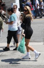 MARA MARINI at Farmers Market with Her Dog in Studio City 06/16/2024