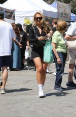 MARA MARINI at Farmers Market with Her Dog in Studio City 06/16/2024