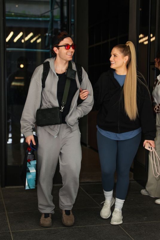 MEGHAN TRAINOR and Daryl Sabara Out in New York 06/12/2024