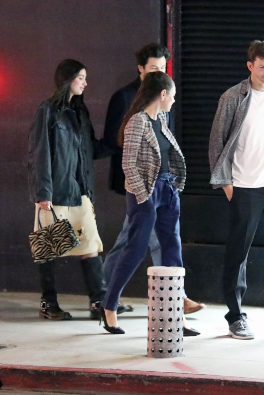 MILA KUNIS and Ashton Kutcher Out for Dinner with Jordan Masterson in Los Angeles 05/03/2024