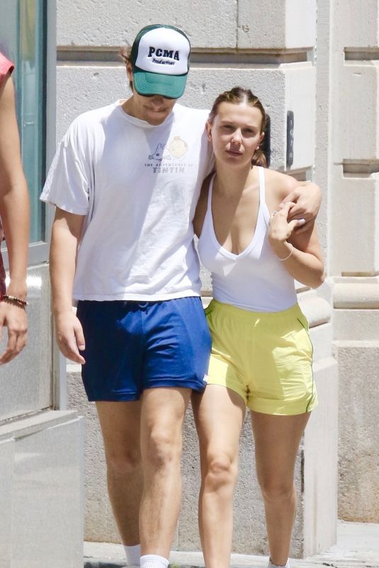 MILLIE BOBBY BROWN and Jake Bongiovi Out in New York 06/13/2024