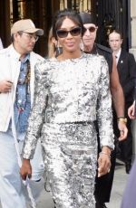 NAOMI CAMPBELL Leaves Her Hotel in Paris 06/25/2024