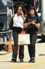 NIECY NASH Takes a Break on the Set of Grotesquerie in Los Angeles 06/20/2024