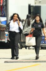 NIECY NASH Takes a Break on the Set of Grotesquerie in Los Angeles 06/20/2024