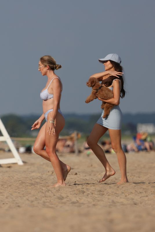 OLIVIA and AURORA CULPO at a Beach in Rhode Island 06/25/2024