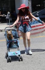 PHOEBE PRICE Out with Her Dog in Los Angeles 06/04/2024