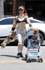 PHOEBE PRICE Takes Her Pooch for a Stroll in Los Angeles 06/28/2024