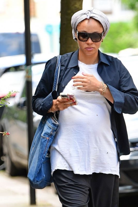 Pregnant ADWOA ABOAH Out in Notting Hill 06/18/2024