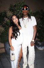 Pregnant AIMEE AGUILAR and Wiz Khalifa at Le Fleur Room in West Hollywood 06/21/2024