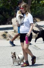 Pregnant GEORGIA MAY JAGGER Out with Her Dogs in Hollywood Hills 06/19/2024