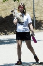 Pregnant GEORGIA MAY JAGGER Out with Her Dogs in Hollywood Hills 06/19/2024