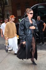 Pregnant HAILEY BIEBER Out for Dinner with Justin Bieber and JUSTINE SKYE in New York 06/22/2024