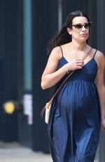 Pregnant LEA MICHELE Out in New York 06/14/2024