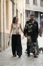Pregnant MEGAN MCKENNA Out for Dinner with Oliver Burke in Mallorca 06/08/2024