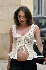 Pregnant MEGAN MCKENNA Out for Dinner with Oliver Burke in Mallorca 06/08/2024