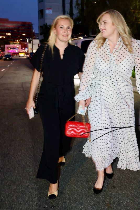 REBEL WILSON and RAMONA AGRUMA Leaves Dinner Date at San Vicente Bungalows in West Hollywood 06/03/2024