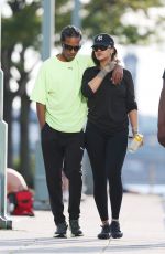 RIHANNA and ASAP Rocky Out at West Side Highway Park in New York 06/27/2024