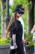 RIHANNA and ASAP Rocky Out at West Side Highway Park in New York 06/27/2024