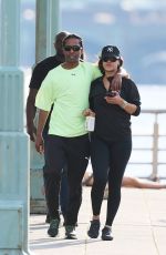 RIHANNA and ASAP Rocky Out at West Side Highway Park in New York 06/27/2024