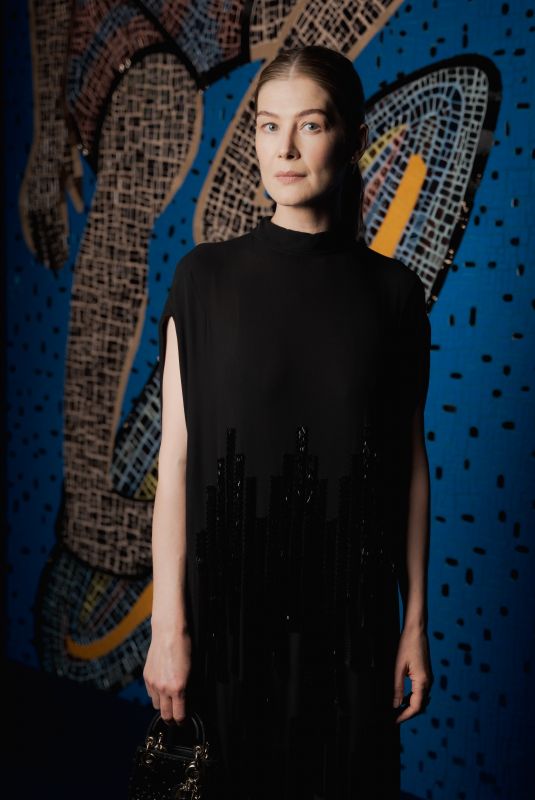 ROSAMUND PIKE at Dior Fall 2024 Couture Show in Paris 06/24/2024