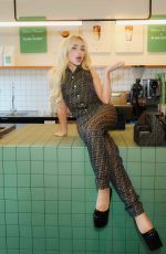 SABRINA CARPENTER at a Surprise Photoshoot at Blank Street Coffee in London, June 2024