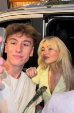 SABRINA CARPENTER Out for Dinner with Friends at Siena Restaurant in Paris 06/10/2024