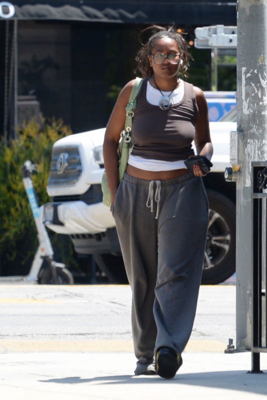 SASHA OBAMA Leaves a Nail Salon in West Hollywood 06/13/2024