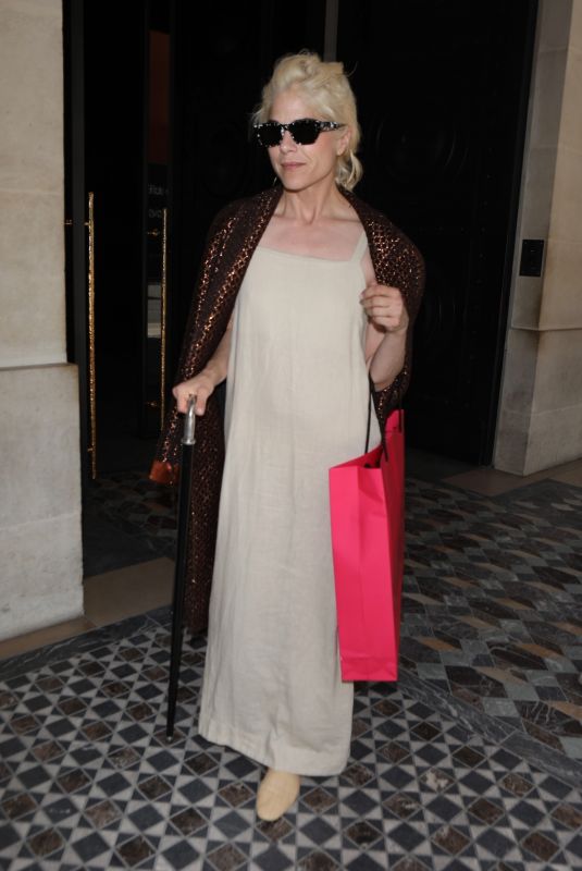 SELMA BLAIR Leaves Her Hotel in Paris 06/24/2024