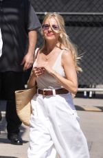 SIENNA MILLER Arrives at Jimmy Kimmel Live in Hollywood 06/24/2024