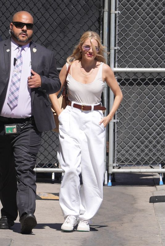 SIENNA MILLER Arrives at Jimmy Kimmel Live in Hollywood 06/24/2024